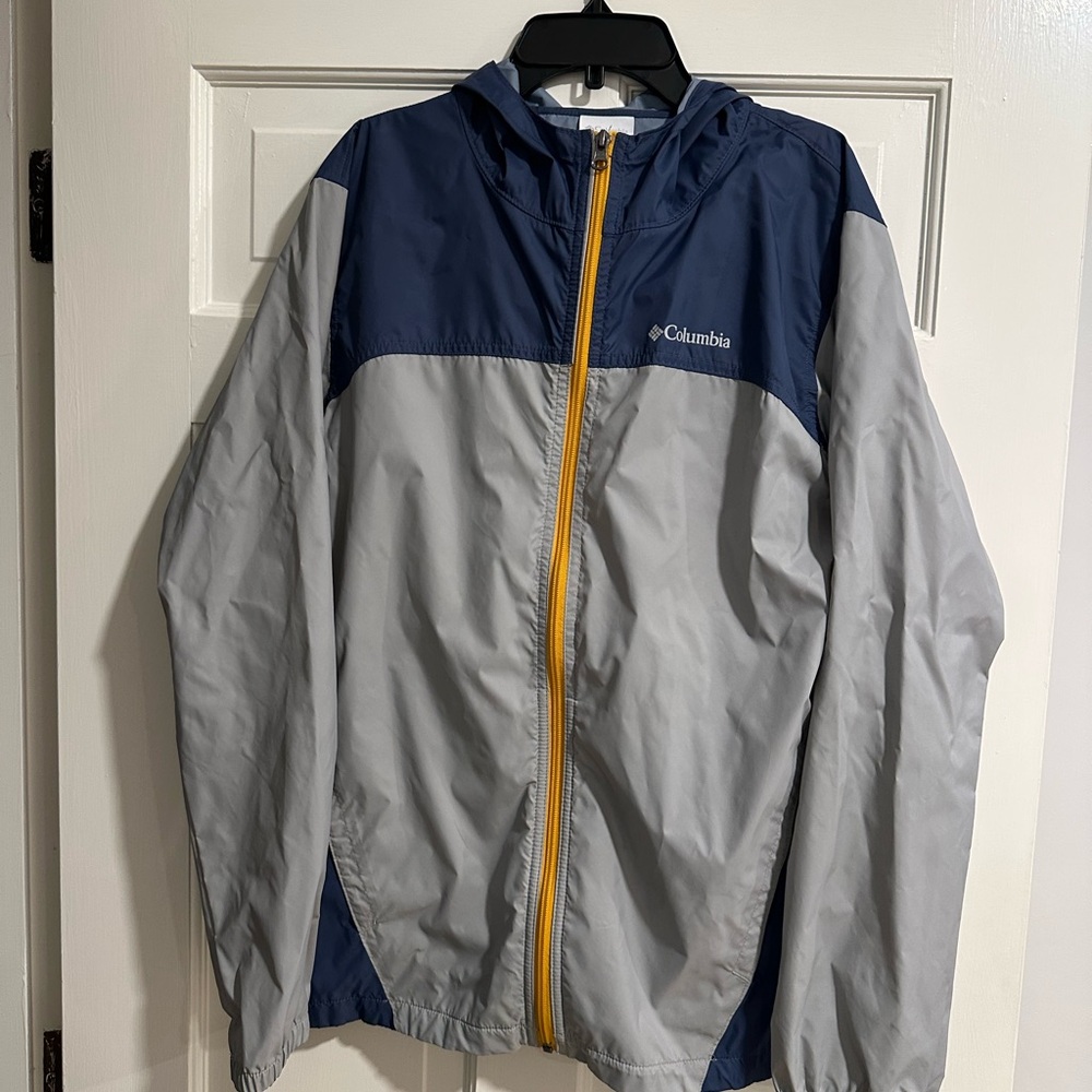 Columbia Blue and Gray Windbreaker Child’s XL